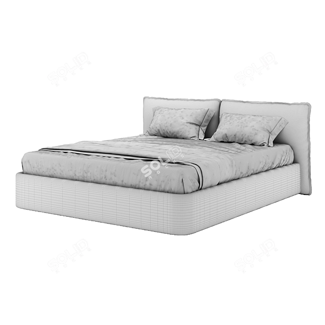 Luxury Bentley Storage Bed 3D model image 4