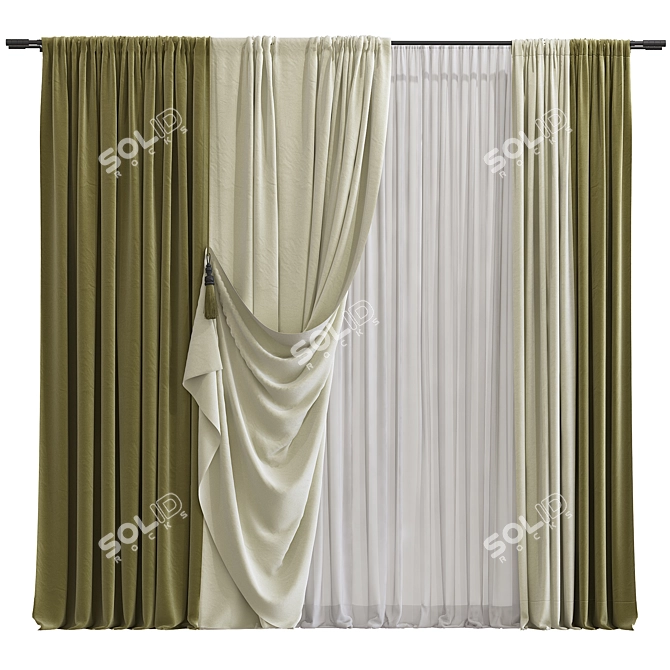  Refurbished Curtain Design 3D model image 1