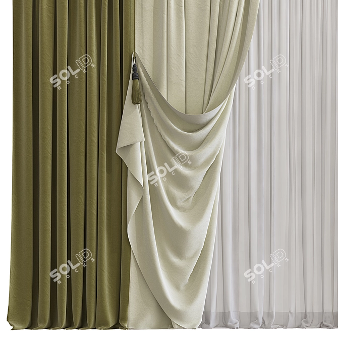  Refurbished Curtain Design 3D model image 2