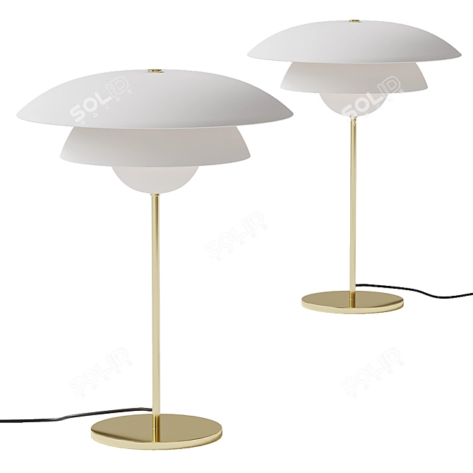 Modern Metal Table Lamp 2014 3D model image 2