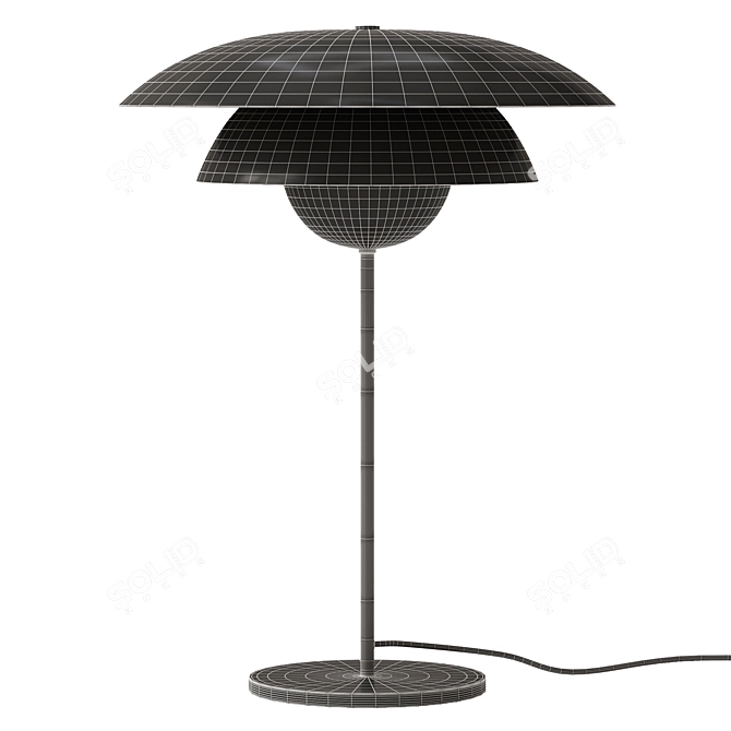 Modern Metal Table Lamp 2014 3D model image 3