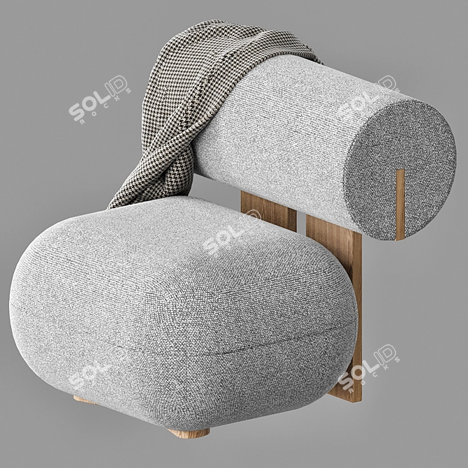 Customizable Roob Look Armchair 3D model image 1