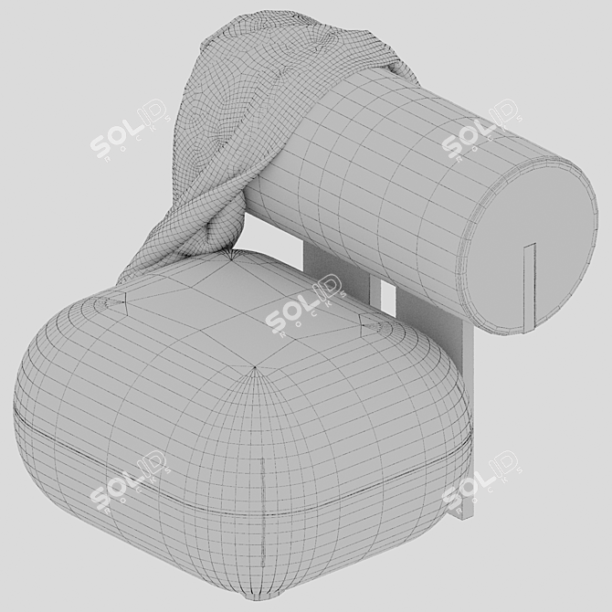 Customizable Roob Look Armchair 3D model image 6