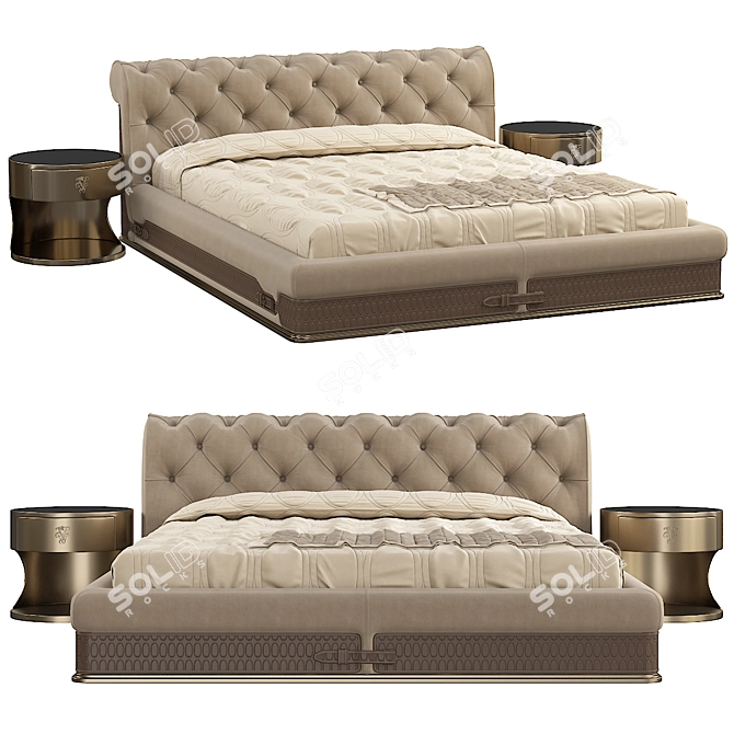 Luxury Visionnaire Chester Laurence Bed 3D model image 1