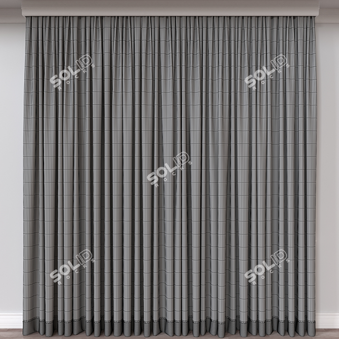 3D Curtain Model 297 3D model image 4