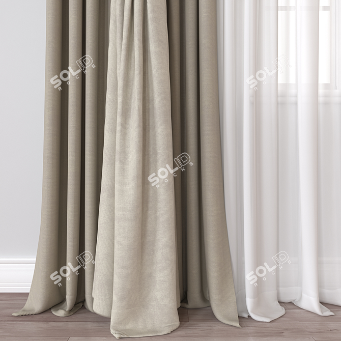 Vray and Corona Curtain Model 3D model image 3