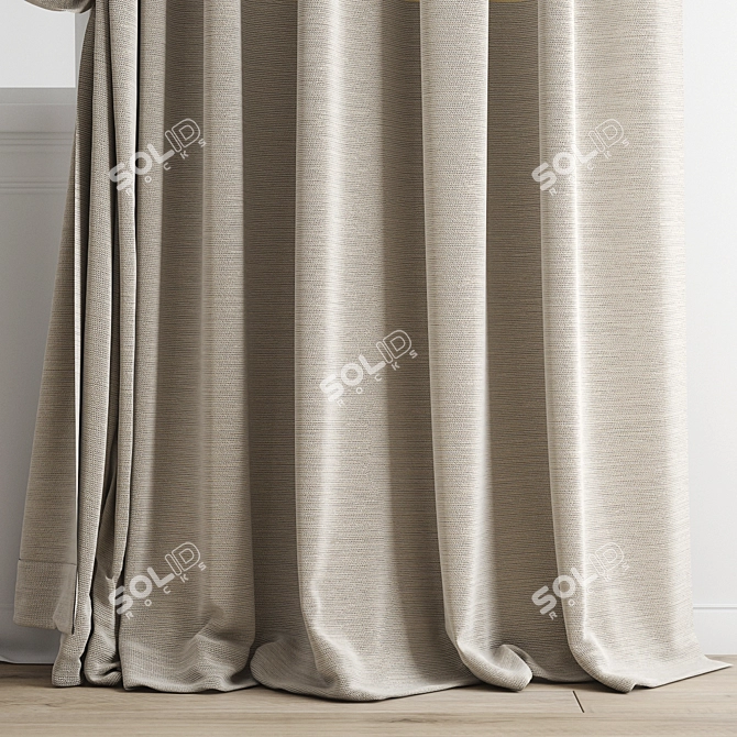 Polygonal Curtain Model Set 3D model image 2