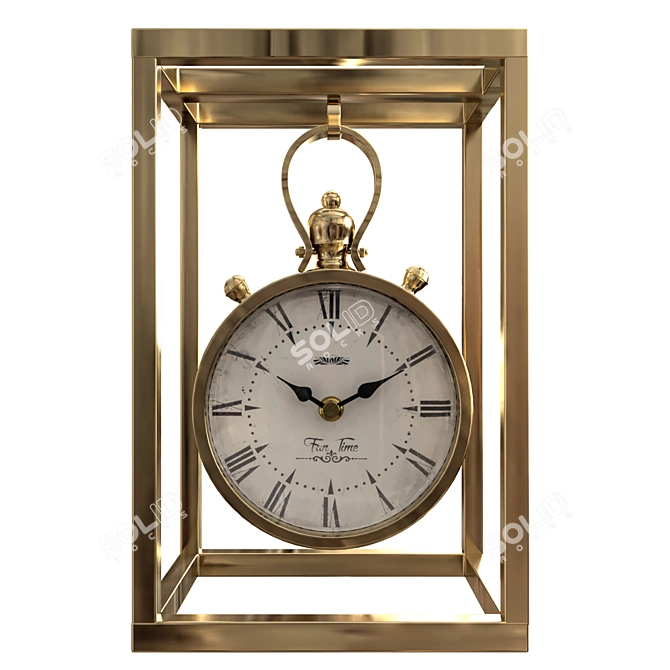 Modern Table Clock 2016 Edition 3D model image 1