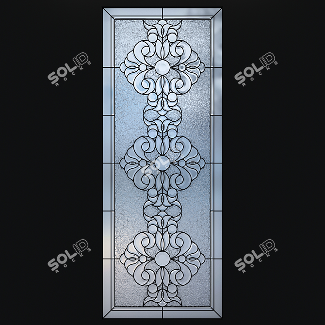 Stained Glass Window Panel 3D model image 2