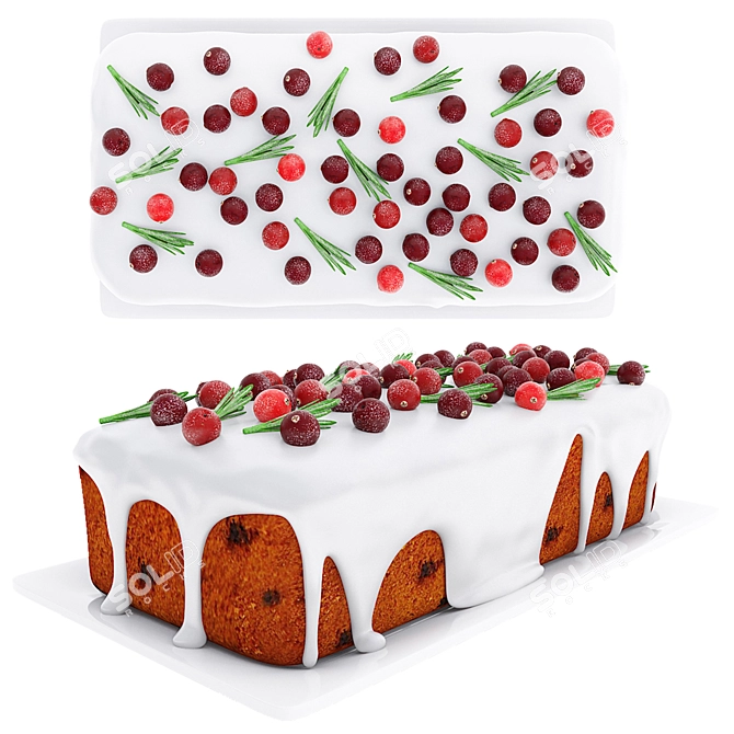 Fruit Berry Cake Set Collection 3D model image 4