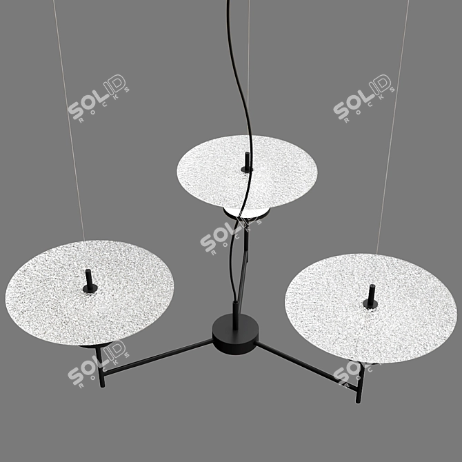 Elegant Glass Pendant Lamp Design 3D model image 4