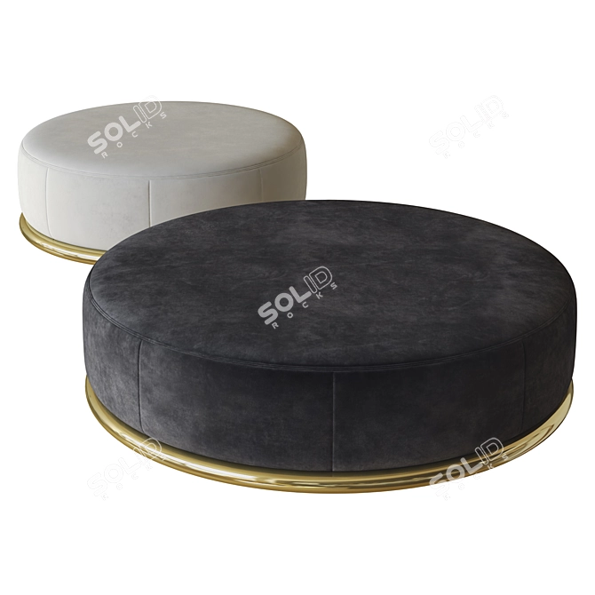 Elegant Abbracci Ottoman 3D Model 3D model image 1