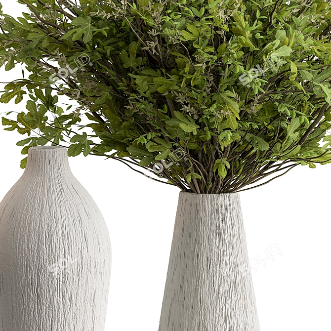 Green Branch Bouquet - Refreshing Elegance 3D model image 2