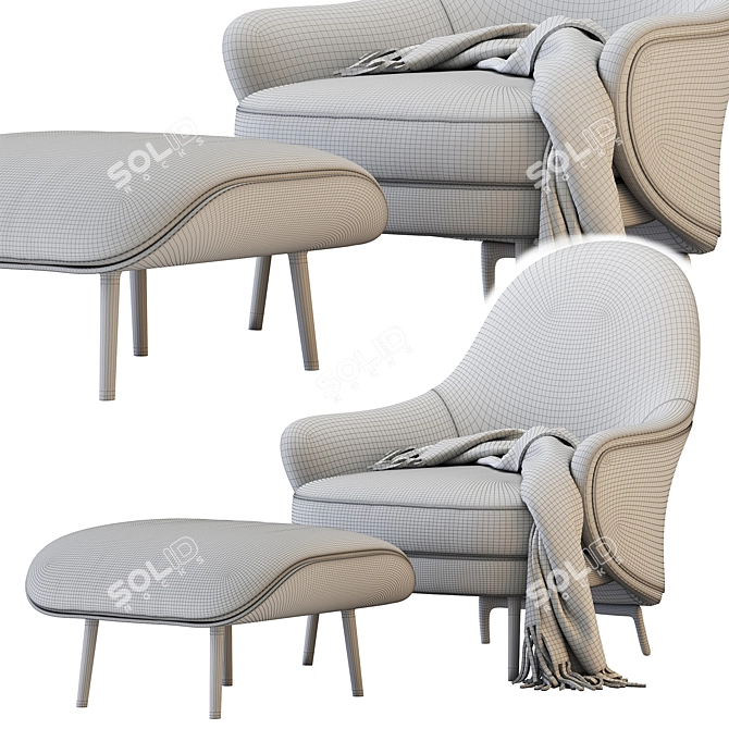 Modern Minotti Angie Furniture Set 3D model image 7