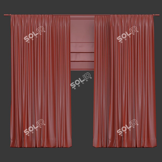 Origami Curtain Redesign 3D model image 4