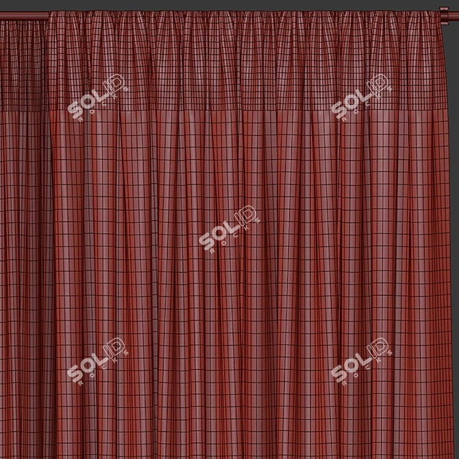 Origami Curtain Redesign 3D model image 5