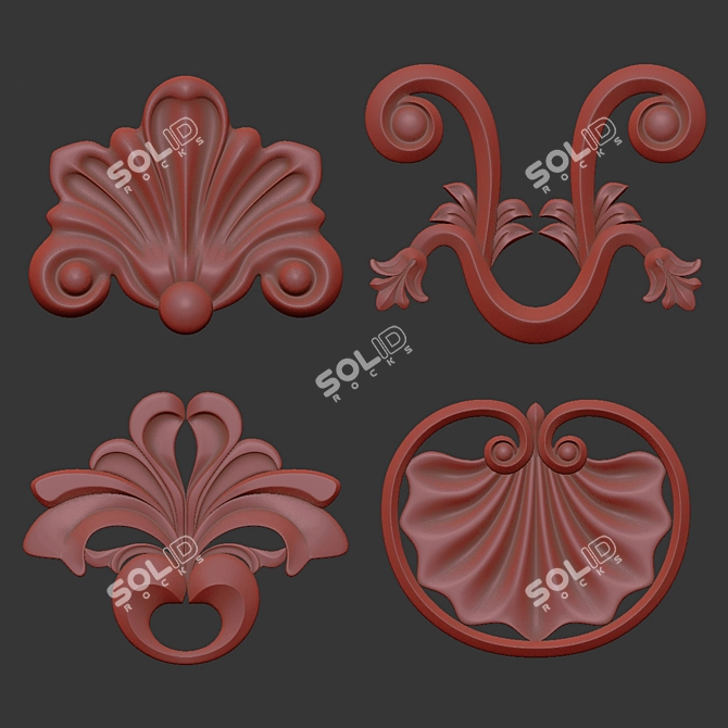 Ornament 29 3D Model Kit 3D model image 7