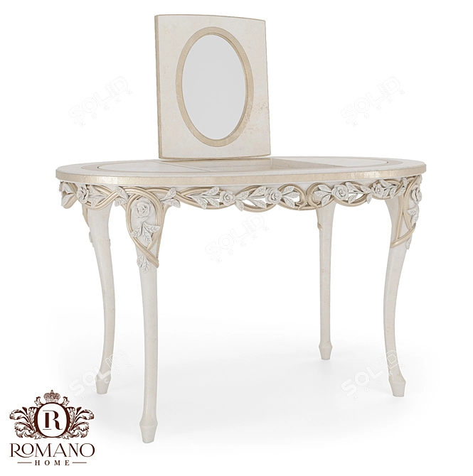 Handcrafted Nicole Vanity Table 3D model image 1