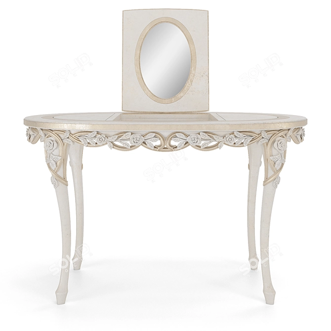 Handcrafted Nicole Vanity Table 3D model image 2