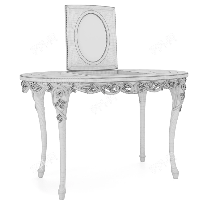 Handcrafted Nicole Vanity Table 3D model image 5