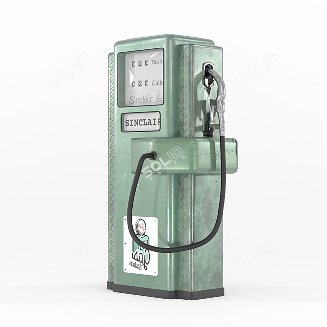 Vintage Sinclair Gas Pump In 3DsMax 3D model image 6