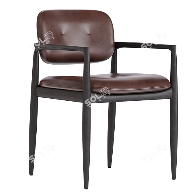 Stylish Yoko Dining Chair by Minotti 3D model image 1