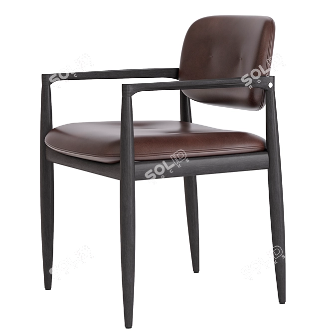 Stylish Yoko Dining Chair by Minotti 3D model image 2