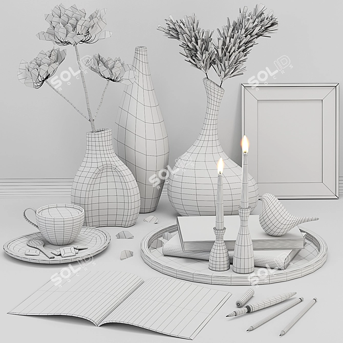 Elegant Decor Set 3D Models 3D model image 5