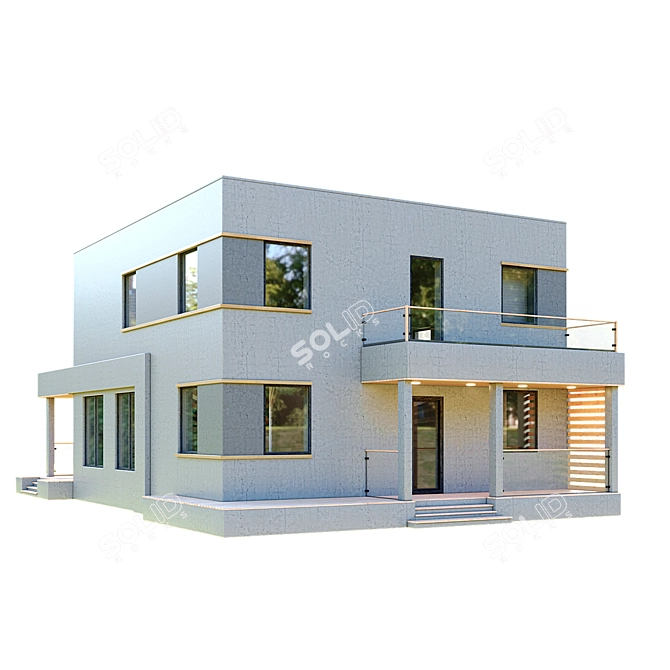 Modern Modular House Kit 3D model image 2