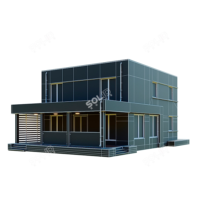 Modern Modular House Kit 3D model image 4