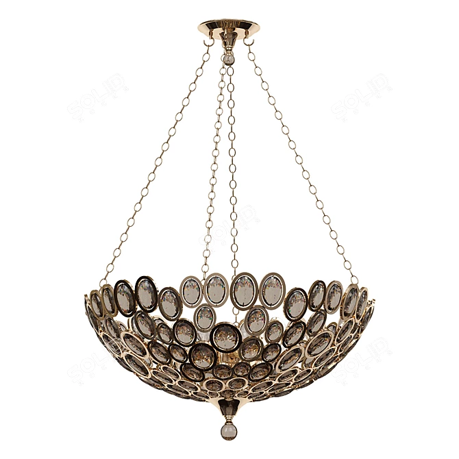 Elegant Sterling 5-Light Chandelier 3D model image 1