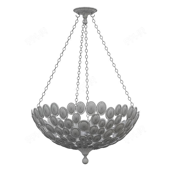 Elegant Sterling 5-Light Chandelier 3D model image 2