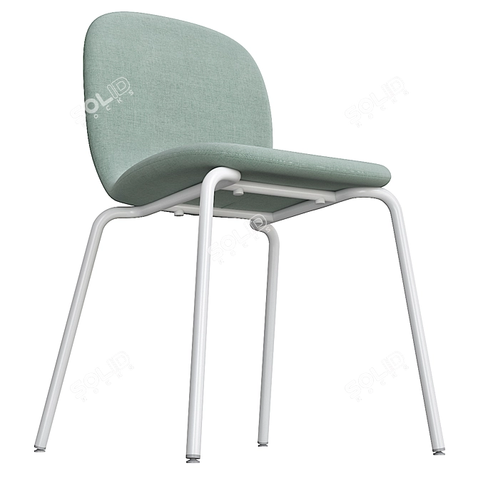 Modern Gunnared Blue Chair Set 3D model image 3