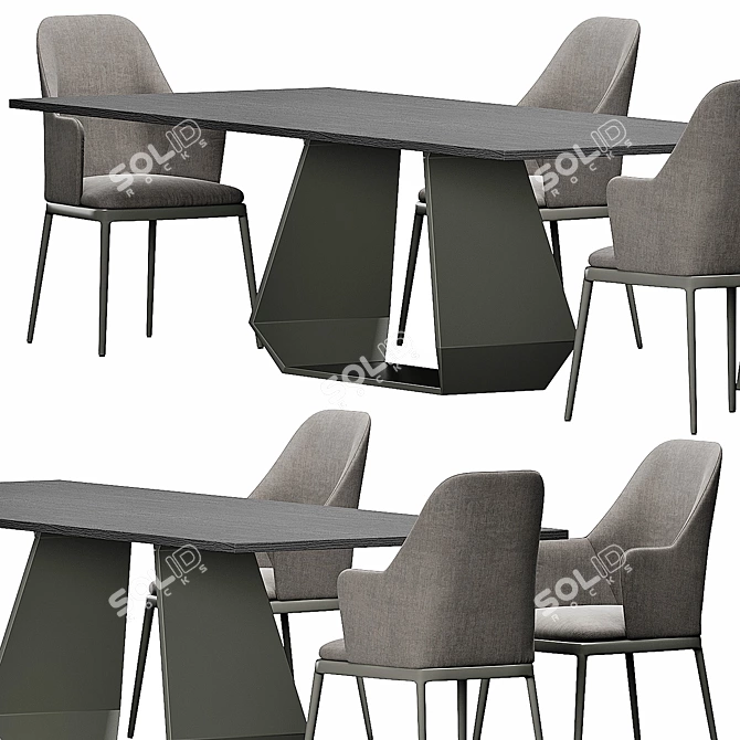 Modern Designer Furniture Set 3D model image 4