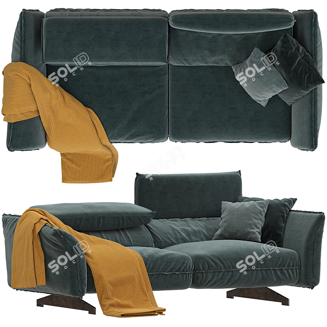 Customizable Brighton Sofa Rosini 3D model image 2