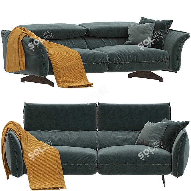 Customizable Brighton Sofa Rosini 3D model image 3