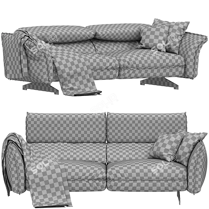 Customizable Brighton Sofa Rosini 3D model image 4