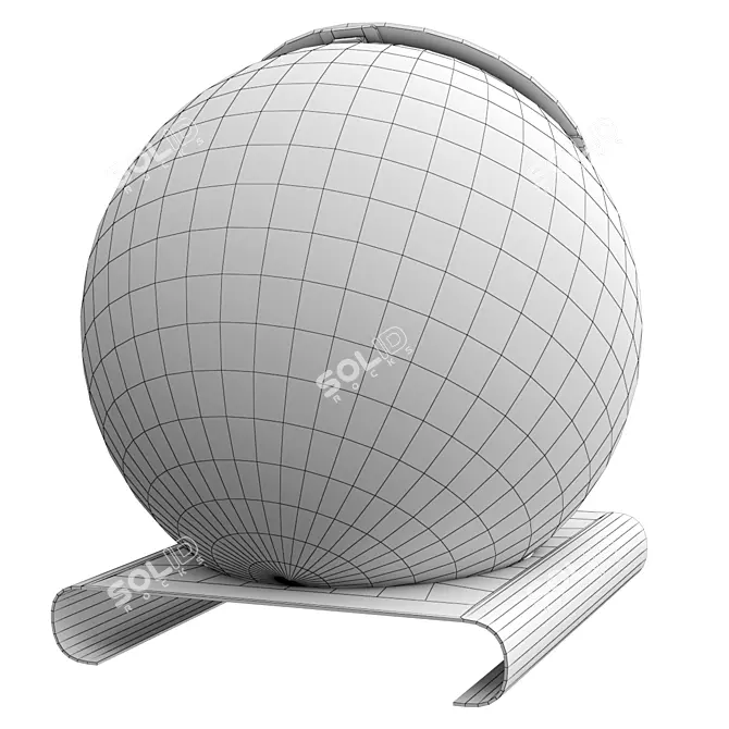 Modern Globe Table Lamp, 30cm 3D model image 4