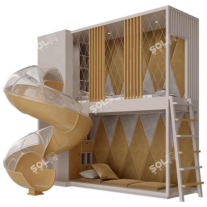 3D Children Furniture Set Render 3D model image 1