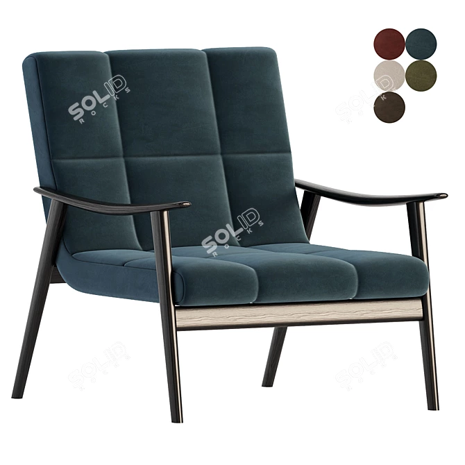 Modern Minotti FYNN Armchair 2017 3D model image 1