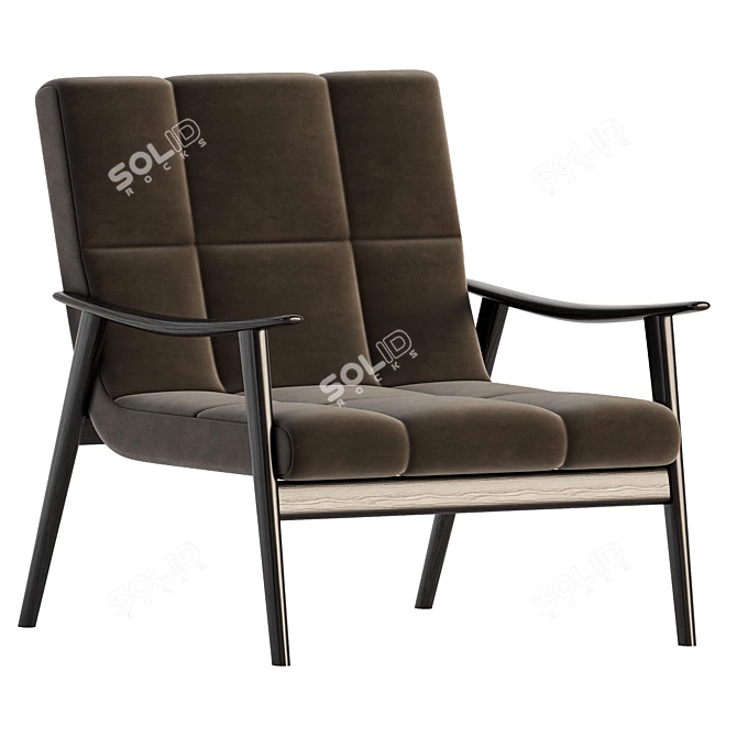 Modern Minotti FYNN Armchair 2017 3D model image 4