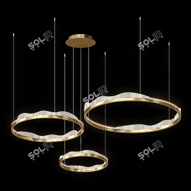 Hanna Ring Chandelier Set 3D model image 2