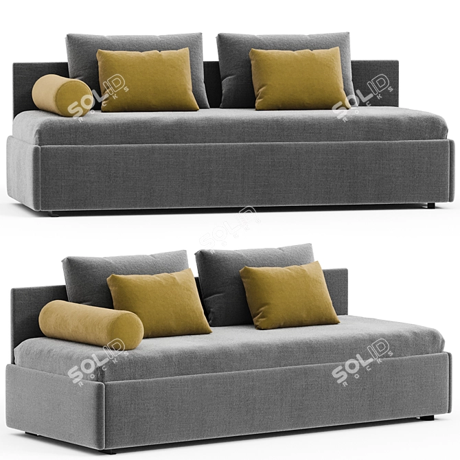 Wind Padded Baby Bed 3D model image 1