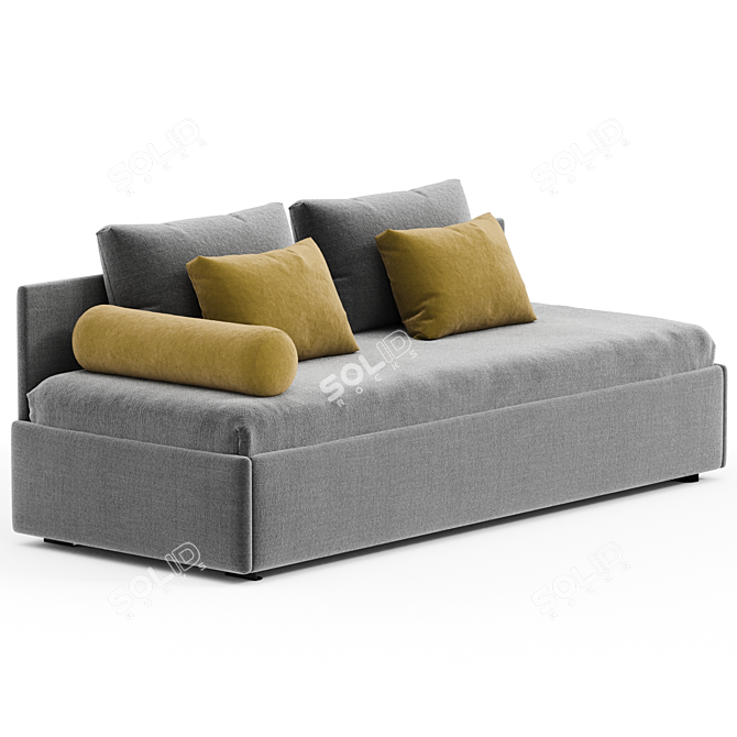 Wind Padded Baby Bed 3D model image 2