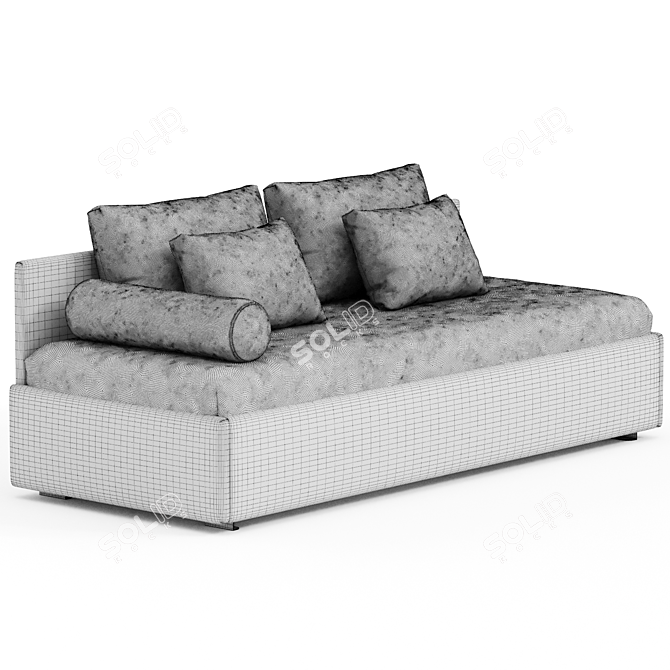 Wind Padded Baby Bed 3D model image 3