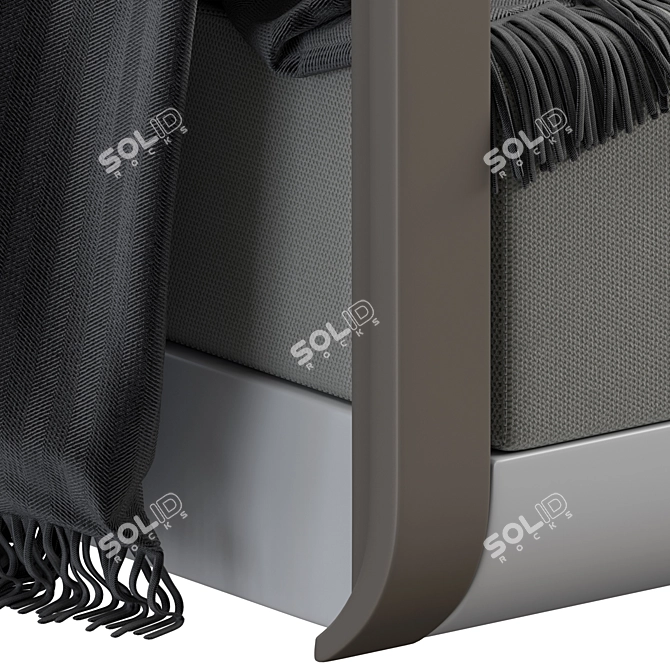 Elegant Plust and Fabric Armchair 3D model image 11