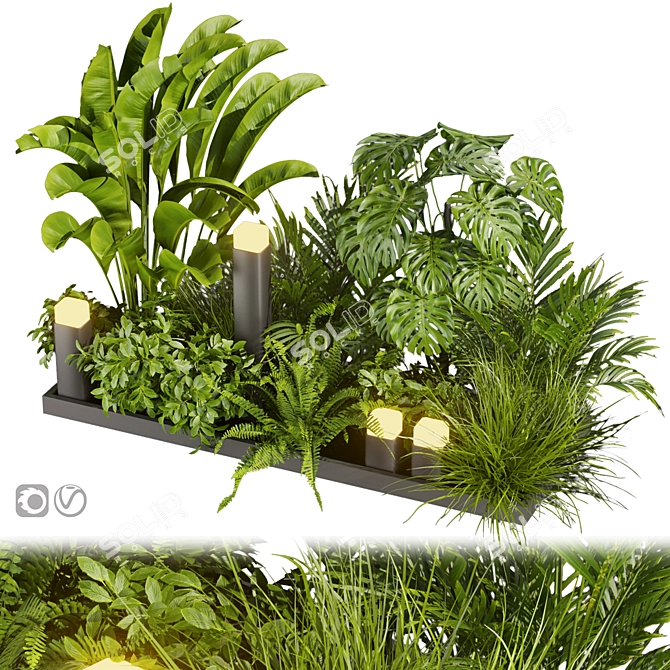 High-Quality Outdoor Leaf Plant 3D model image 1