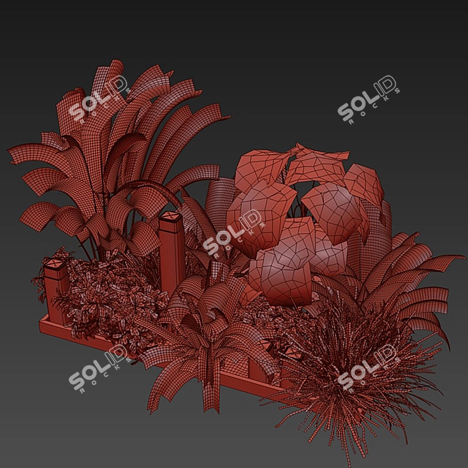 High-Quality Outdoor Leaf Plant 3D model image 6