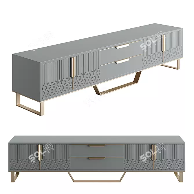 IRONTAV TV Stand 3D Model 3D model image 1