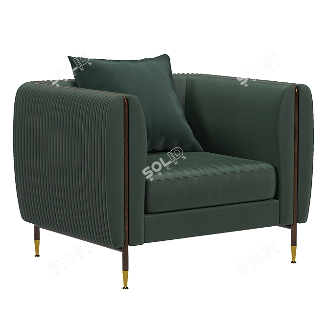 Luxury Comfort Barlow Armchair 3D model image 1
